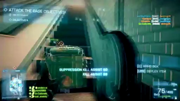 Battlefield 3 Online Gameplay - M240B Metro Rush Attack 79-14