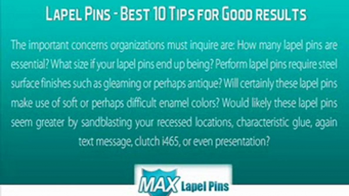 Custom Lapel Pins Tips By Max Lapel Pins