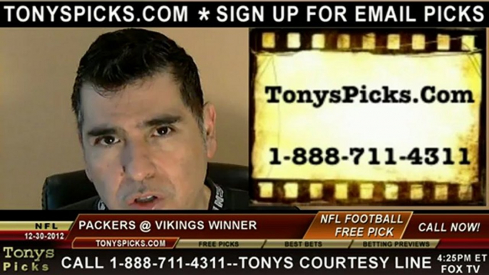Minnesota Vikings versus Green Bay Packers Pick Prediction NFL Pro Football Odds Preview 12-30-2012