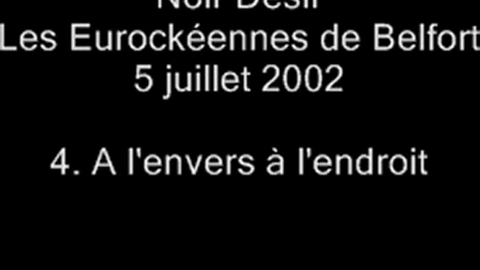 04.A l'envers, à l'endroit - Noir Désir aux Eurockéennes de Belfort le 5 juillet 2002