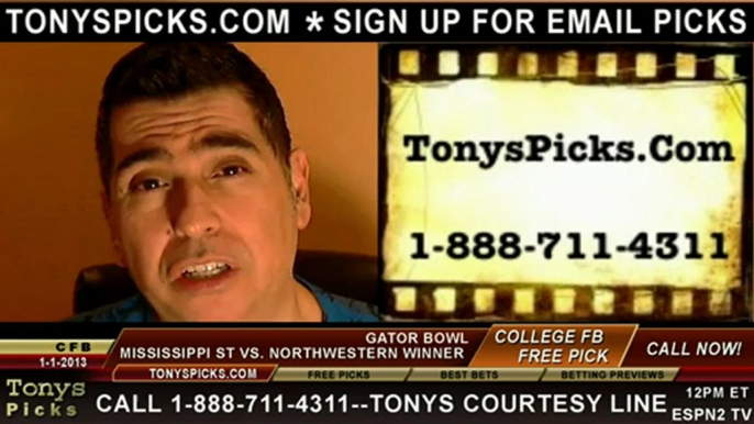 Northwestern Wildcats versus Mississippi St Bulldogs Pick Prediction Gator Bowl NCAA College Football Preview 1-1-2013