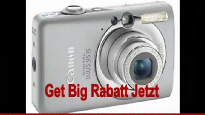 Canon Digital IXUS 95 IS Digitalkamera (10 Megapixel, 3-fach opt. Zoom, 6,4 cm (2,5 Zoll) Display, Bildstabilisator) Silver