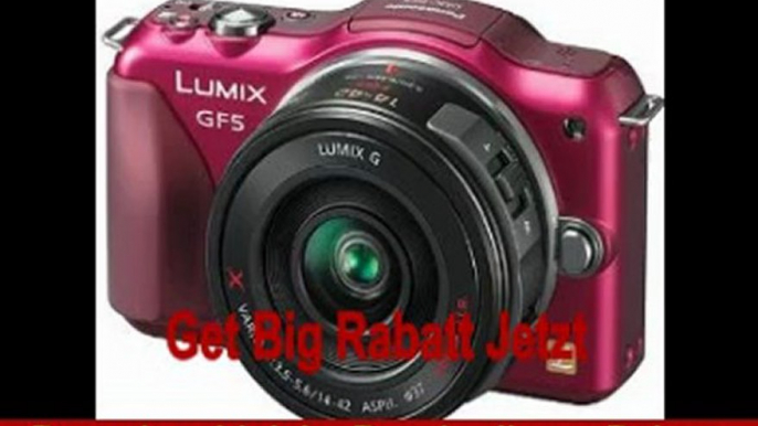 Panasonic Lumix DMC-GF5XEG-R Systemkamera (12 Megapixel, 7,5 cm (3 Zoll) Touchscreen, Full HD Video, bildstabilisiert) inkl. Lumix G Vario 14-42 mm Objektiv rot