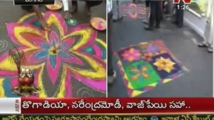 Foreign Womens Enjoying a lot grand Sankranti @ Warangal