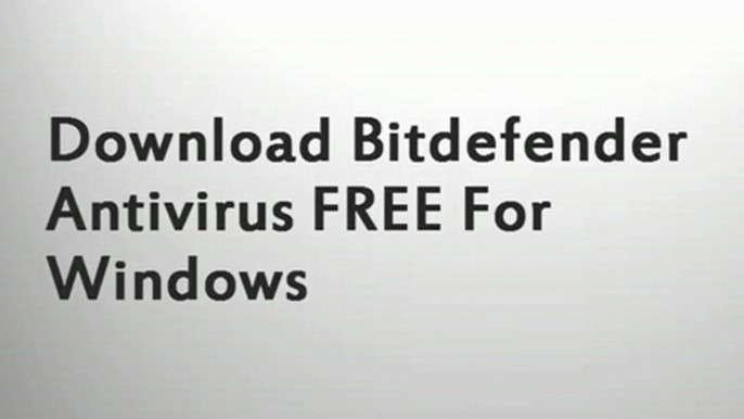 Bitdefender Antivirus Free Download 2013