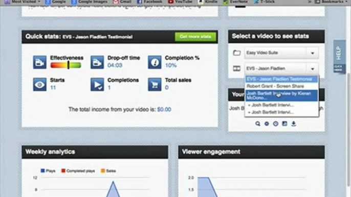 Easy Video Suite Review Part 3 - EVS Dashboard, Video Statistics and Analytics