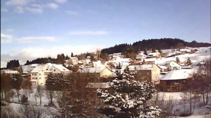 Tilme-lapse du ciel de giboulée au Mazet Saint Voy le 15/01/2013