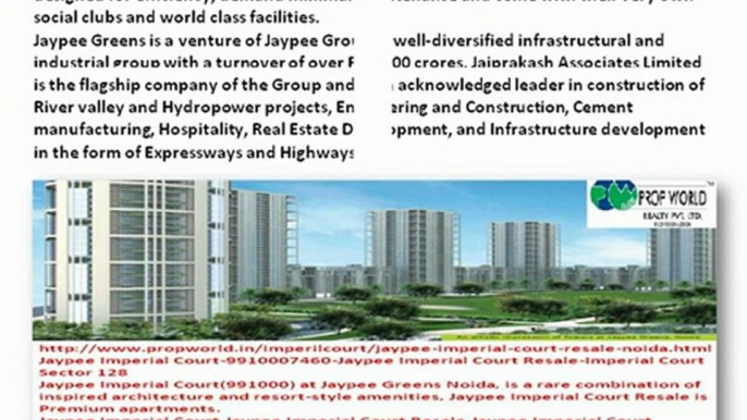 Jaypee Imperial Court-9910007460-Jaypee Imperial Court Resale-Imperial Court Sector 128 Noida