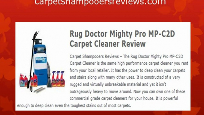 Carpet Shampooer Reviews - Top 10 Carpet Shampooers