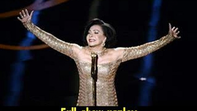 #Singer Shirley Bassey performs onstage Oscars 2013