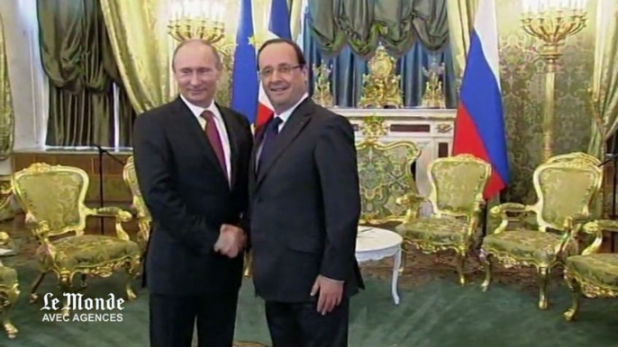 François Hollande rend visite à Vladimir Poutine en Russie