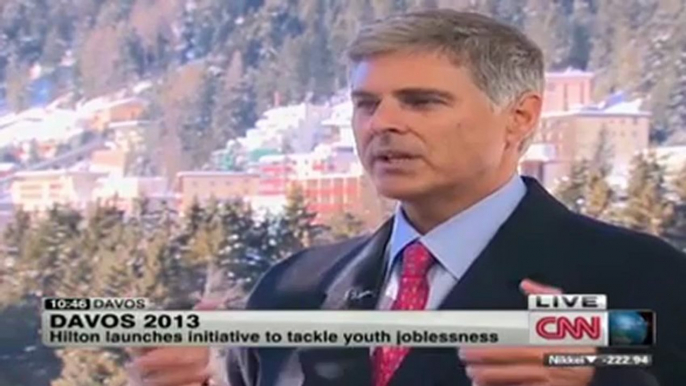 CNN talks with Hilton Worldwide CEO Chris Nassetta about Growth and Tackling Youth Unemployment