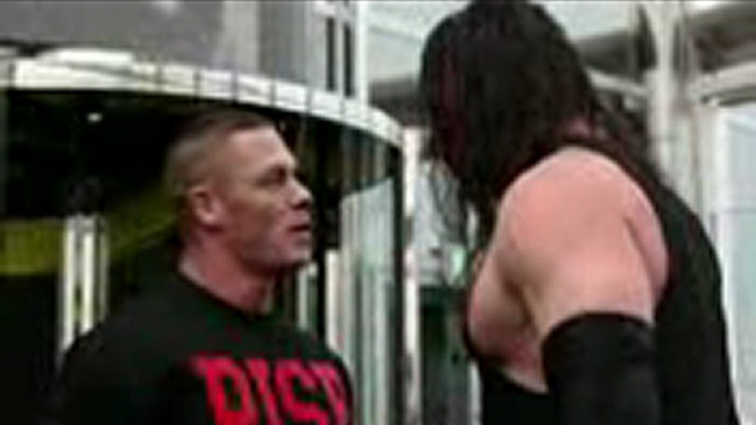 WWE superstar John Cena performs Attitude Adjustment on Kane at top of Burj Khalifa