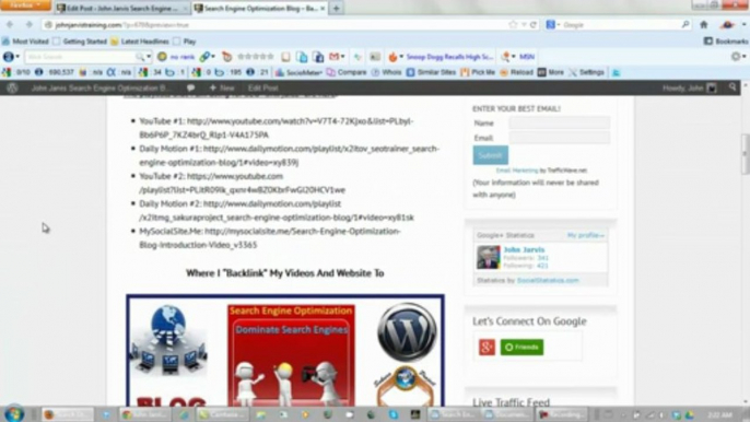 Search Engine Optimization Blog - Backlinking 1