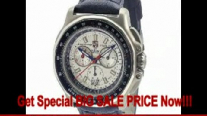 [BEST PRICE] Luminox Men's 9273 F-22 Raptor 9200 Series Blue Leather Band With Red Stripe, Red White And Blue Chronograph Watch...