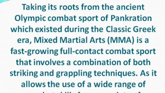 Modern Combat Sports A Brief Background on Mixed Martial Arts