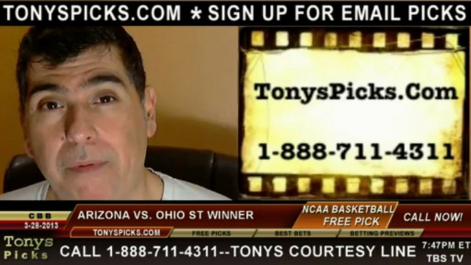 Ohio St Buckeyes versus Arizona Wildcats Pick Prediction NCAA Tournament College Basketball Odds Preview 3-28-2013
