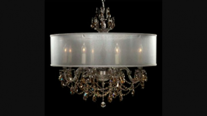 American Brass And Crystal Ch6562asgt09mtbll Llydia 10 Light Single Tier Chandelier In Antique Pewter With Golden Teak Strass Pendalogue Crystal