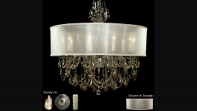 American Brass And Crystal Ch6562asgt09mtbdc Llydia 10 Light Single Tier Chandelier In Antique Pewter With Golden Teak Strass Pendalogue Crystal