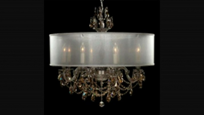 American Brass And Crystal Ch6562asgt09mtbdl Llydia 10 Light Single Tier Chandelier In Antique Pewter With Golden Teak Strass Pendalogue Crystal