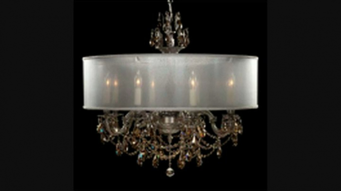 American Brass And Crystal Ch6562asgt10gpill Llydia 10 Light Single Tier Chandelier In Antique Silver With Golden Teak Strass Pendalogue Crystal