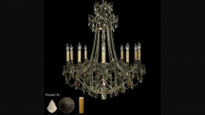 American Brass And Crystal Ch9258as09mpi Biella 12 Light Single Tier Chandelier In Antique Pewter With Clear Strass Pendalogue Crystal