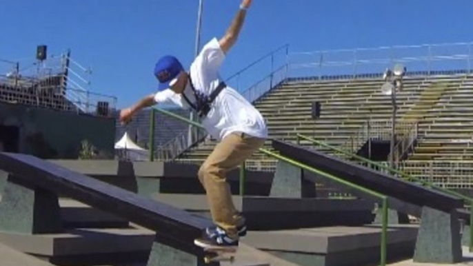 Ryan Sheckler Skateboard Street Course Preview - Summer X-Games 2013 - Foz Do Iguacu