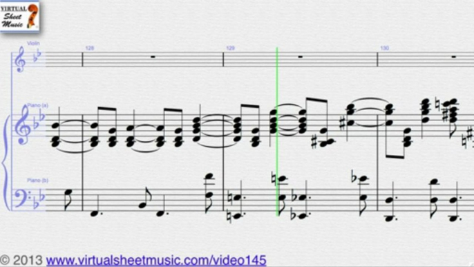 Max Bruch's Concerto in G minor Op. 26 sheet music for violin and piano - Video Score