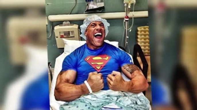 Dwayne Johnson Flexes His Muscles in Hospital Bed After Emergency Surgery