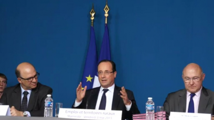 François Hollande sur la croissance à Mamerolle (Doubs)