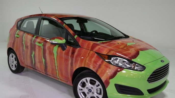 Une Ford Fiesta au lard fumé pour le Bacon Day