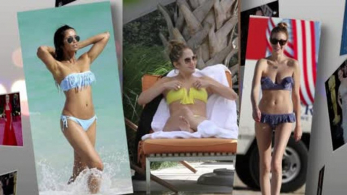 Celebrities Go Girly in Frilly Bikinis