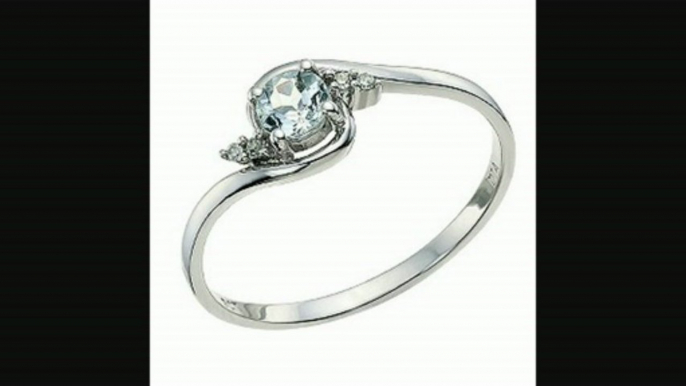 9ct White Gold Aquamarine & Diamond Solitaire Ring Review