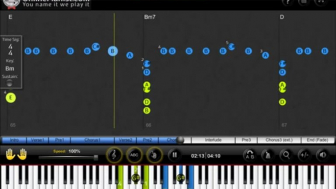 Daft Punk ft. Pharrell Williams n Nile Rodgers - Get Lucky [Random Access Memories] - Piano Tutorial