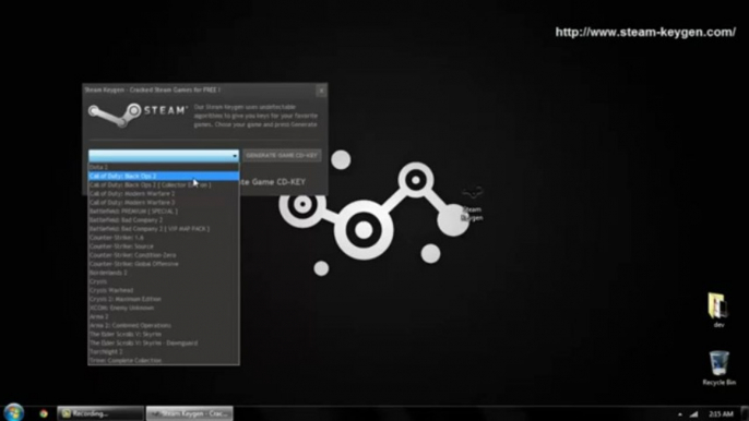 [WORKING] Steam Keygen 2013 - MW 3, Dota 2, Skyrim. CSS And MORE [ September 2013 ]