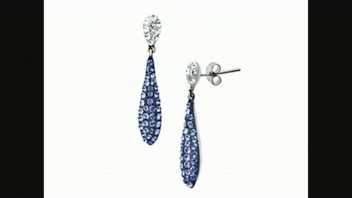 Drop Earrings With Lavender And White Swarovski Crystal In Sterling Silver From Jewelry.com Review