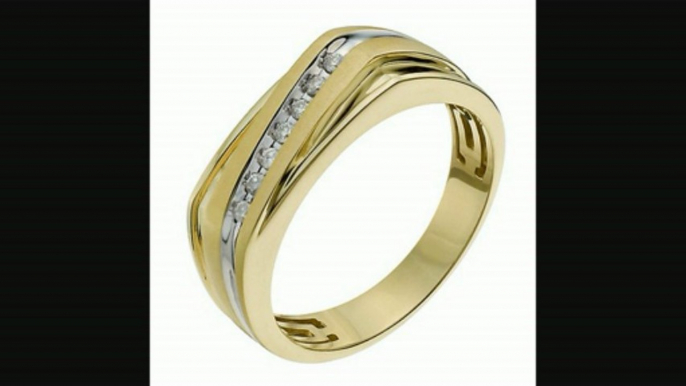 9ct Yellow Gold Men&aposs 10 Point Diamond Stripe Ring Review