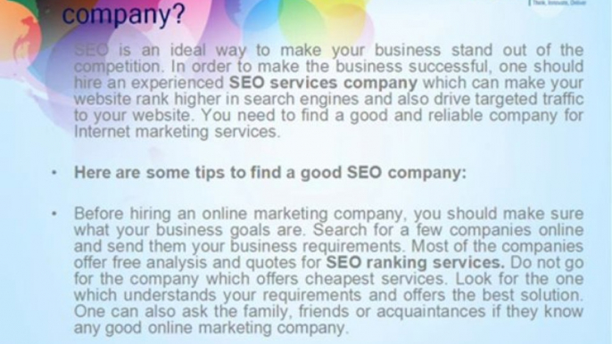 online marketing company, Internet marketing services