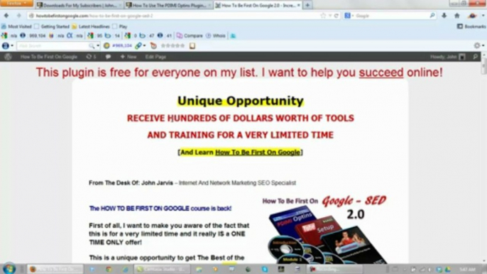 John Jarvis Internet Marketers Toolkit Download Instructions Part 2