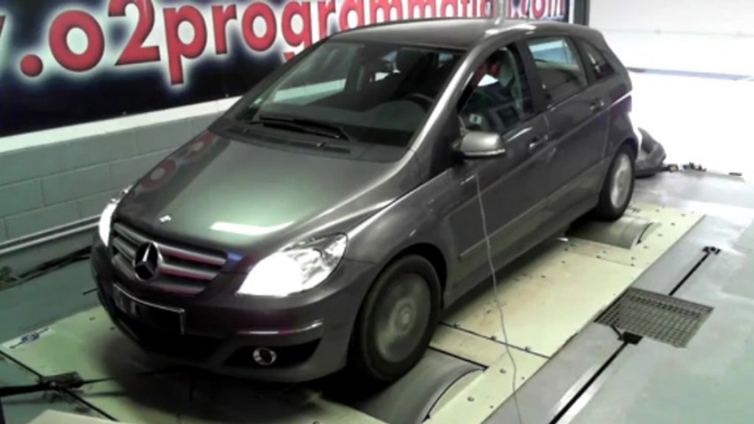 Test reprogrammation moteur Mercedes B180 cdi 2010 par o2programmation vidéo banc