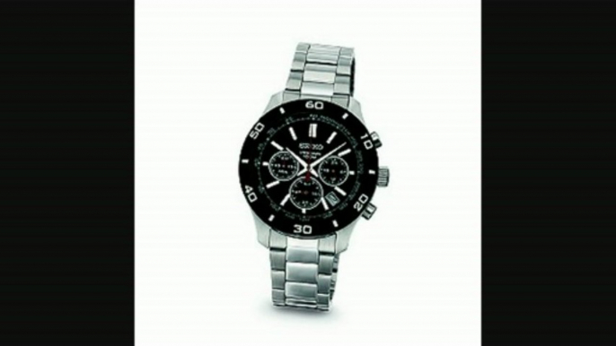 Seiko Men&aposs Stainless Steel Black Chronograph Watch Review