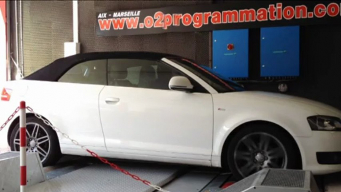 ::: o2programmation ::: Audi A3 1.6L TDI 105@145ch, Reprogrammation Moteur sur Banc de Puissance Cartec Marseille PACA