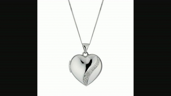 9ct White Gold Diamond Set Heart Locket Review