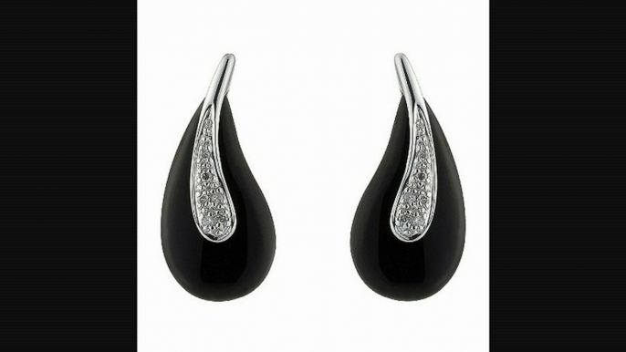 9ct White Gold Onyx And Diamond Earrings Review