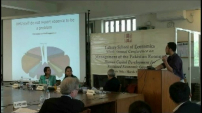 Dr. Ali Hasanain at the Lahore School of Economics Ninth Annual Conference