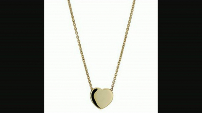 9ct Yellow Gold 17" Puff Heart Pendant Review