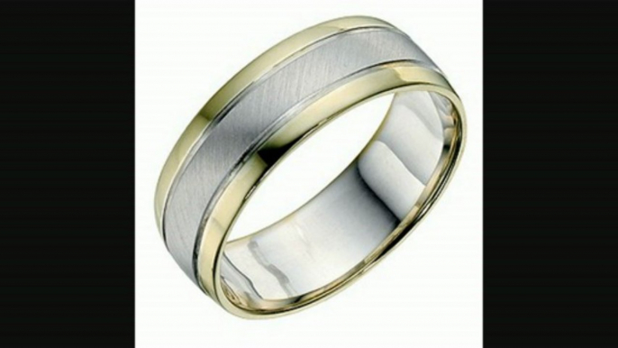 Men&aposs Sterling Silver & 9ct Yellow Gold Matt 7mm Ring Review