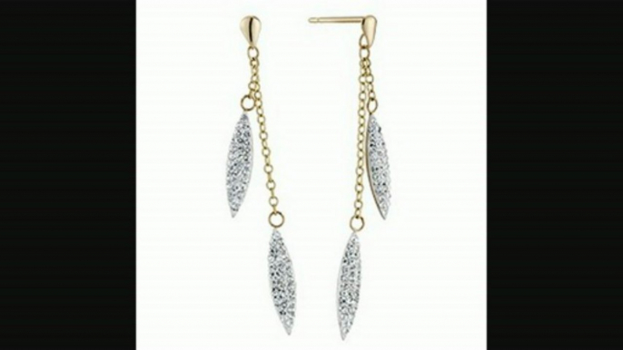 9ct Yellow Gold Crystal Needle Drop Earrings Review