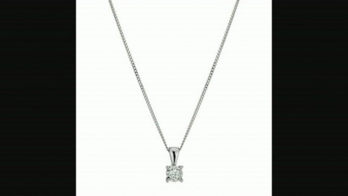 9ct White Gold 0.08 Point Diamond Solitaire Pendant Review