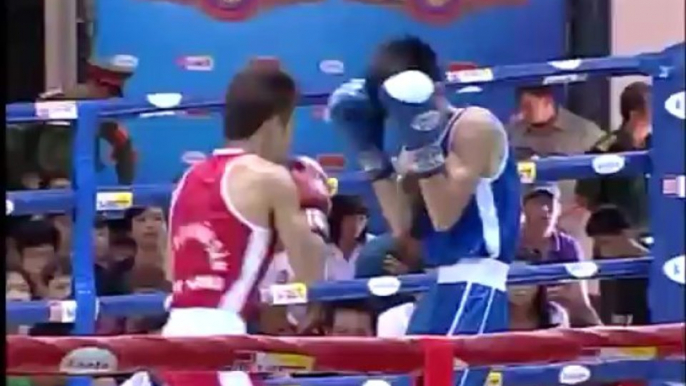 Giải boxing - Trận 1: Võ sĩ Huỳnh Ngọc Tân (Quân đội) - Lê Đức Phú (Bình Định)